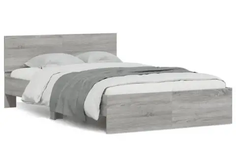 Cadru de pat cu tăblie, gri sonoma, 120x190 cm - 2/5