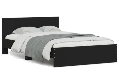 Cadru de pat cu tăblie, negru, 120x200 cm - 2/5