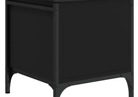 Bancă de pantofi, negru, 42x42x45 cm, lemn prelucrat - 2/5