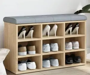 vidaXL Bancă pentru pantofi stejar sonoma 82x32x50 cm lemn prelucrat