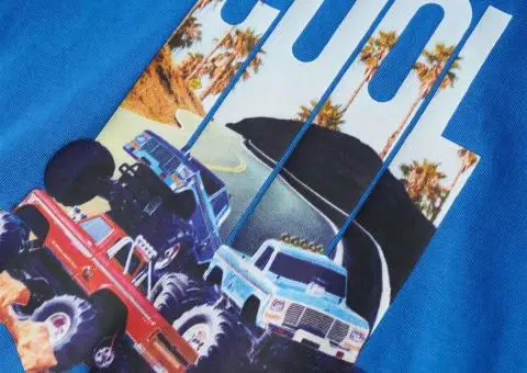 Tricou pentru copii, albastru, 128 - 4/5