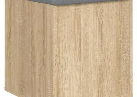 Bancă de depozitare, stejar sonoma, 42x42x45 cm, lemn prelucrat - 2/5