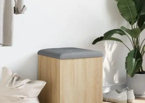 Bancă de depozitare, stejar sonoma, 42x42x45 cm, lemn prelucrat - 3/5