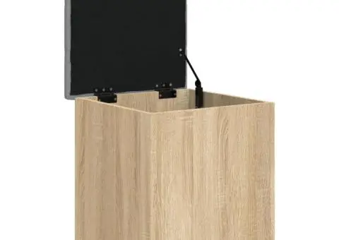 Bancă de depozitare, stejar sonoma, 42x42x45 cm, lemn prelucrat - 4/5