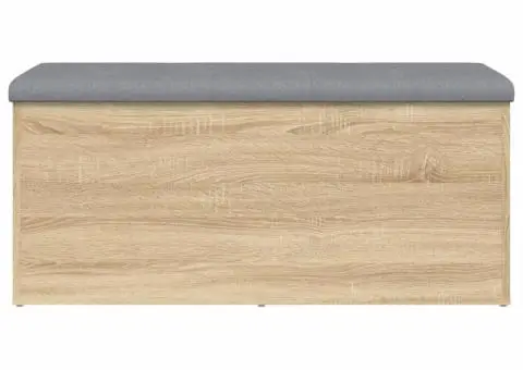Bancă de depozitare stejar sonoma, 102x42x45 cm, lemn prelucrat - 5/5