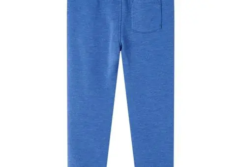 Pantaloni de trening pentru copii, albastru melanj, 104 - 2/5