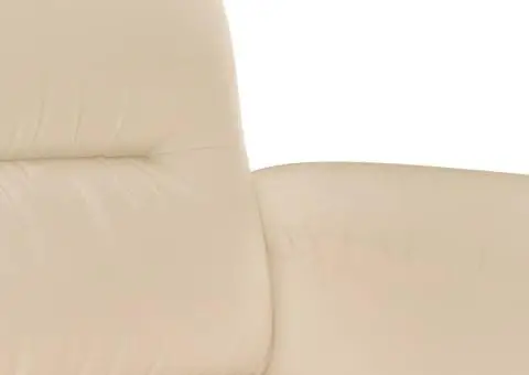 Set de canapele cu perne, 2 piese, crem, microfibră - 5/5