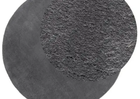 Covor HUARTE, fir scurt, moale și lavabil, antracit, Ø 160 cm - 3/5