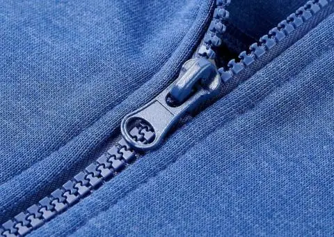 Hanorac pentru copii cu glugă și fermoar, albastru melanj, 104 - 4/5