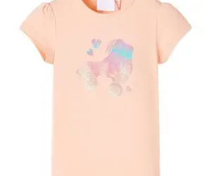 Tricou pentru copii portocaliu deschis, 104