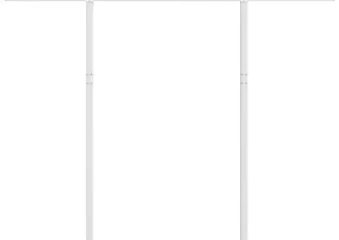 Set stâlp pentru copertină, alb, 300x245 cm, fier - 3/5