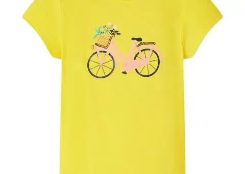 Tricou pentru copii, galben, 128 - 1/5