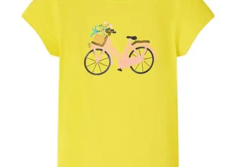 Tricou pentru copii, galben, 104 - 1/5