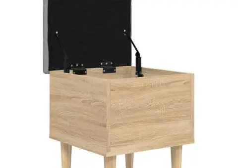 Bancă de depozitare, stejar sonoma, 42x42x46 cm, lemn prelucrat - 4/5