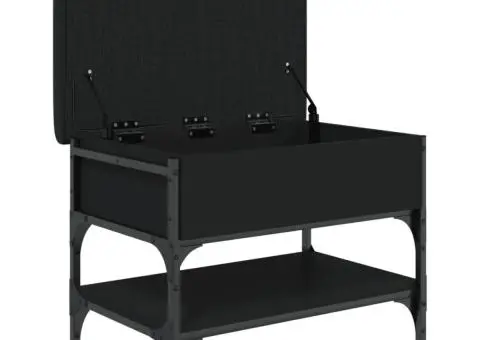 Bancă de pantofi, negru, 62x42x45 cm, lemn prelucrat - 5/5