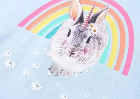 Bluzon pentru copii, albastru deschis, 128 - 4/5