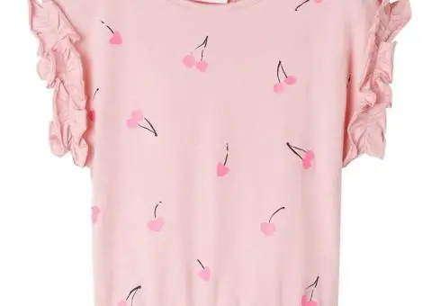 Tricou pentru copii, roz deschis, 128 - 1/5