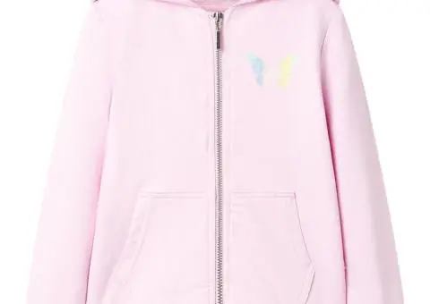 Hanorac cu glugă pentru copii, roz deschis, 92 - 1/5
