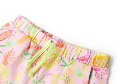 Pantaloni scurți pentru copii cu șnur, roz pal, 140 - 3/5