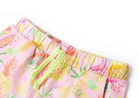 Pantaloni scurți pentru copii cu șnur, roz pal, 116 - 3/5