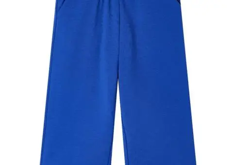 Pantaloni pentru copii cu picioare largi, albastru cobalt, 140 - 1/5