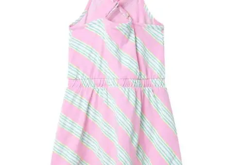 Rochie pentru copii cu șnur, fără mâneci, roz, 92 - 2/5