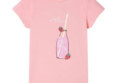 Tricou pentru copii, roz, 116 - 1/5