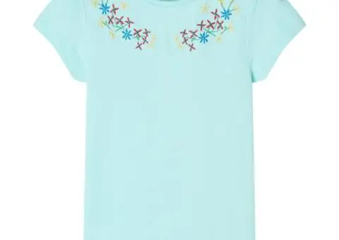 Tricou pentru copii, turcoaz deschis, 128 - 1/5