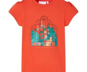 Tricou pentru copii, portocaliu închis, 116