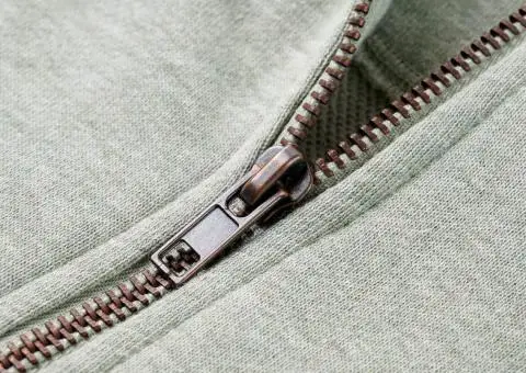 Hanorac pentru copii cu glugă și fermoar, kaki deschis melanj, 140 - 4/5