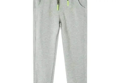 Pantaloni de trening pentru copii, kaki deschis, 92 - 1/5