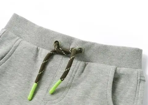 Pantaloni de trening pentru copii, kaki deschis, 92 - 3/5