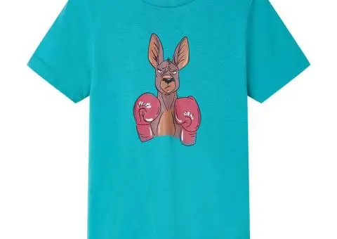 Tricou pentru copii cu mâneci scurte, verde mentă închis, 140 - 1/5