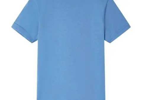 Tricou pentru copii cu mâneci scurte, albastru mediu, 140 - 2/5