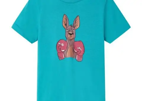 Tricou pentru copii cu mâneci scurte, verde mentă închis, 116 - 1/5