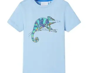 Tricou pentru copii cu mâneci scurte, albastru deschis, 140