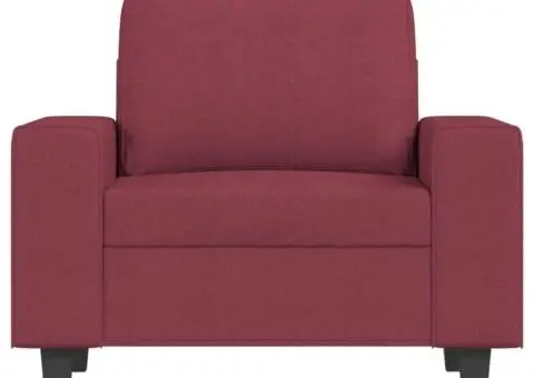 Fotoliu canapea, roșu vin, 60 cm, material textil - 3/5