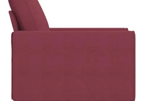 Fotoliu canapea, roșu vin, 60 cm, material textil - 4/5