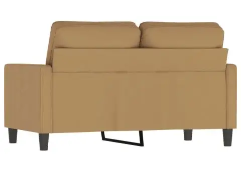 Canapea cu 2 locuri, maro, 120 cm, catifea - 5/5