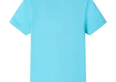 Tricou pentru copii cu mâneci scurte, turcoaz, 128 - 2/5