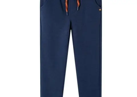 Pantaloni de trening pentru copii, bleumarin melanj, 104 - 1/5