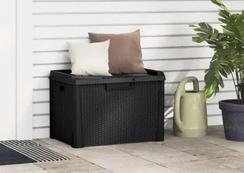 Cutie de depozitare pentru grădină, antracit, 125 L, PP - 3/5