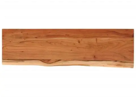 Raft perete 60x20x2,5 cm dreptunghiular lemn acacia margine vie - 2/5