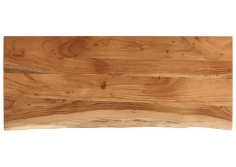 Blat masă 110x40x2,5 cm dreptunghiular lemn acacia margine vie - 2/5