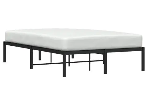 Cadru pat metalic, negru, 120x190 cm - 3/5