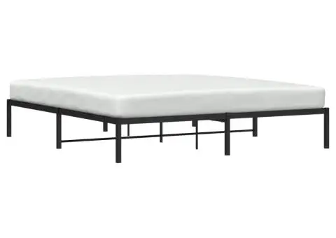 Cadru pat metalic, negru, 180x200 cm - 3/5