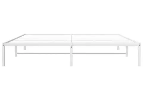 Cadru pat metalic, alb, 183x213 cm - 5/5