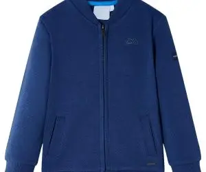 Hanorac pentru copii cu fermoar, bleumarin, 104