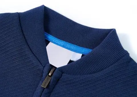 Hanorac pentru copii cu fermoar, bleumarin, 104 - 3/5