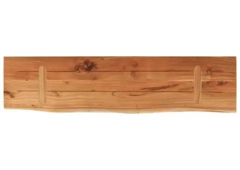 Raft perete 80x20x2,5 cm dreptunghiular lemn acacia margine vie - 5/5